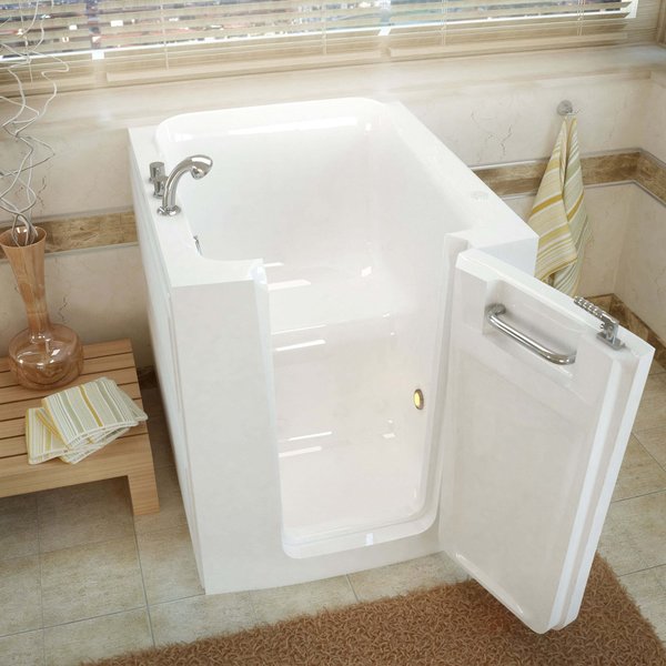 Meditub MediTub Walk-In 32 x 38 Right Door White Soaking Walk-In Bathtub 3238RWS